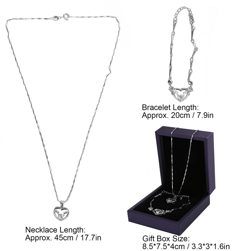 Bracelet Necklace Set Box Bag Combination Valentine's Day Jewelry Gifts