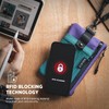 VULKIT Cartera de viaje con bloqueo RFID para hombres y