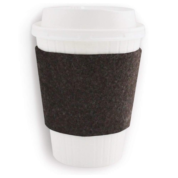 Coffee Sleeves Convenient Coffee Felt Cup Sleeve Japanese Coffee Hot Cover (Brown)
