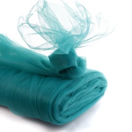 HairBow Center 54'' by 25 Yards Premium Tulle Fabric Bolt For Crafts, Weddings, Party Decorations, Gifts - Teal