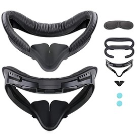 Hanpusen VR Cover Fitness Facial Interface Bracket, 2pcs PU Leather Foam Cushion, Anti-fogging Sweatproof Face Cover, Oculus Quest 2 Accessories Replacement