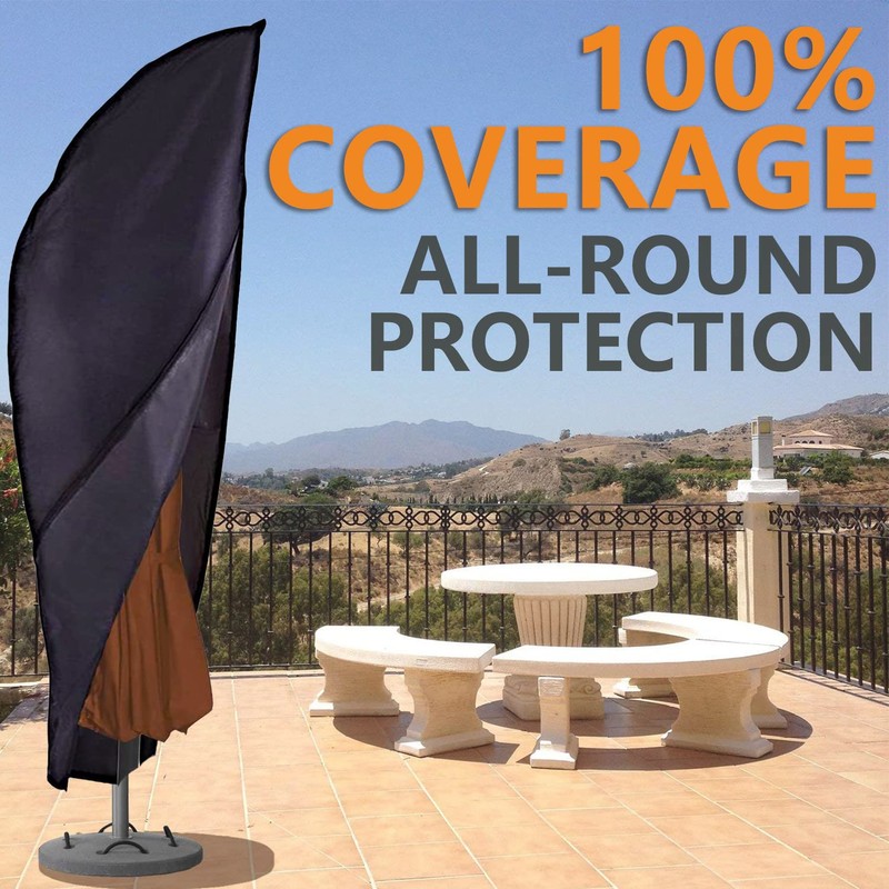 Offset Umbrella & Frame Cover, Fits 9ft to 13ft Cantilever