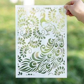 DIY Decorative Peacock Stencil Template for Painting on Walls Furniture Crafts (Peacock)