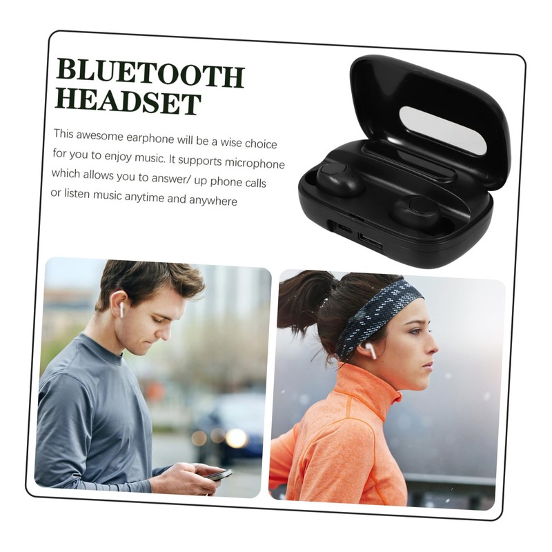 LABRIMP 1 Pair Wireless Stereo Earphones with Digital Display Ergonomic