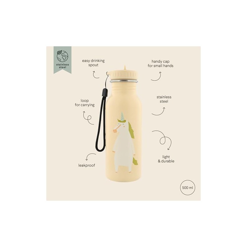 Trixie Drinkfles Mrs. Unicorn 500 ml, Nude