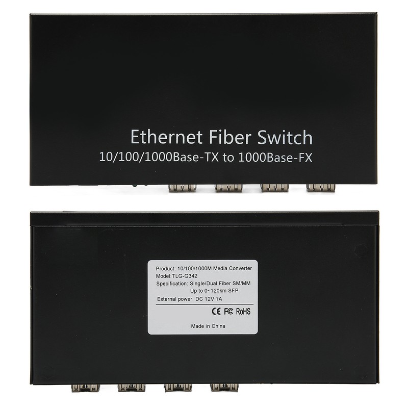 SFP Ethernet Fiber Switch Up To 120km 4 Optical Port