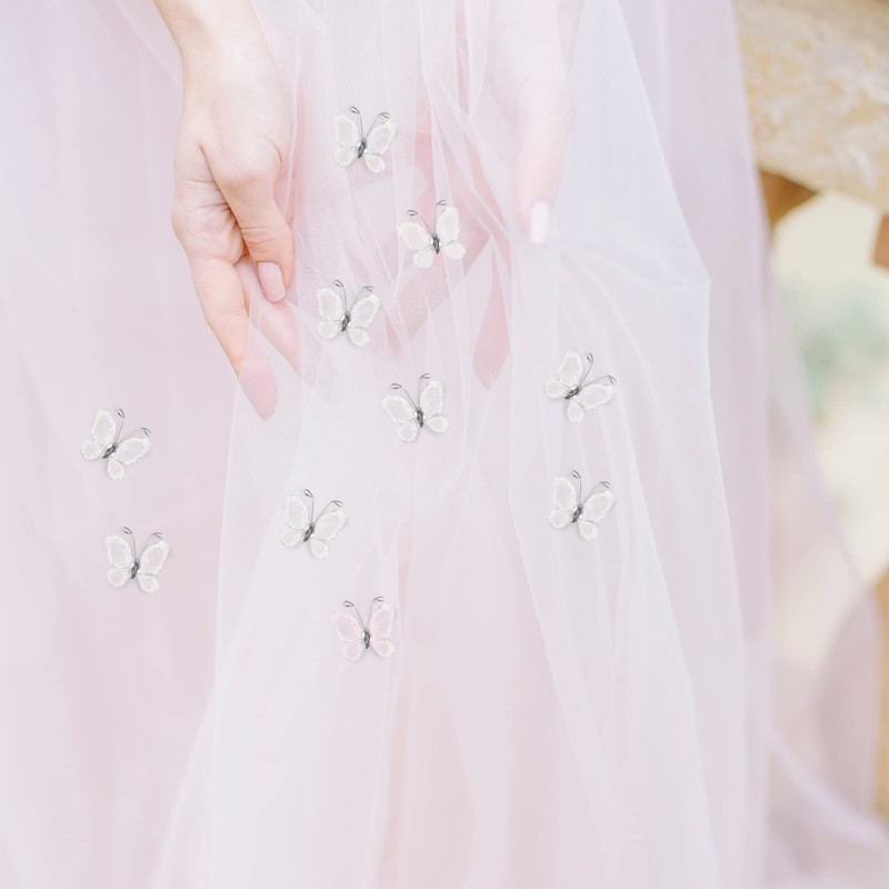 Beaupretty - Juego de 50 mariposas para manualidades (malla transparente,