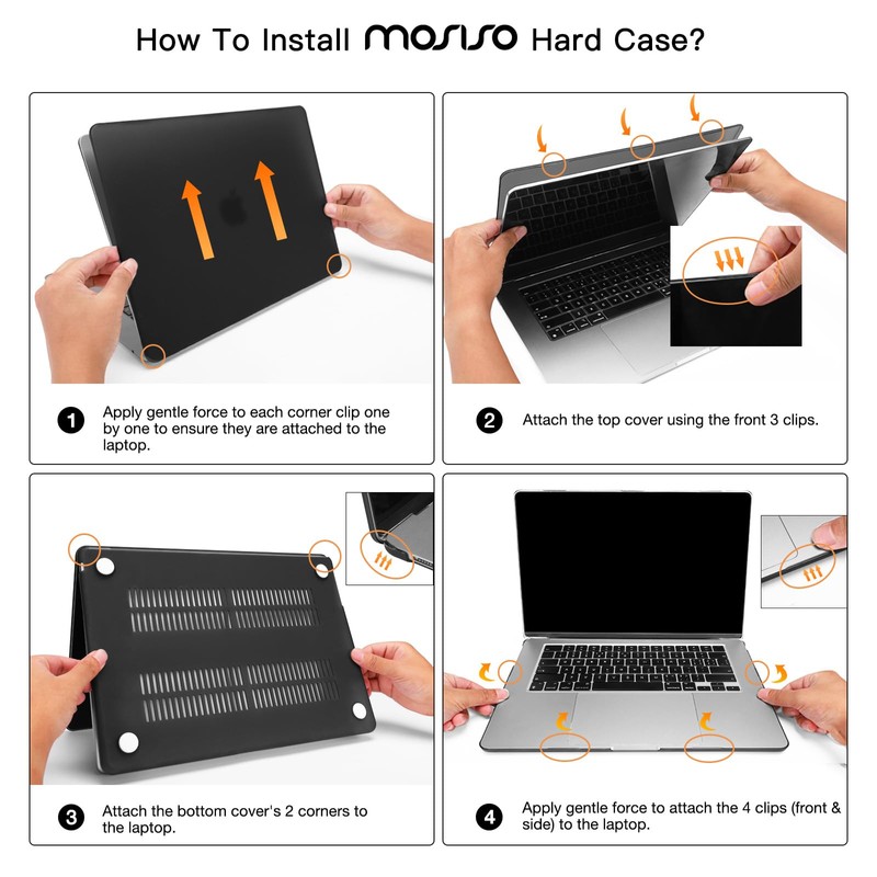 MOSISO Compatible with MacBook Air 15 inch Case 2025 2024