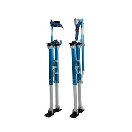FSBNJKS 36"-50" Black Drywall Stilts Aluminum Tool Stilt with Protective Knee Pads Portabl Adjustable For Painter Walking Painting