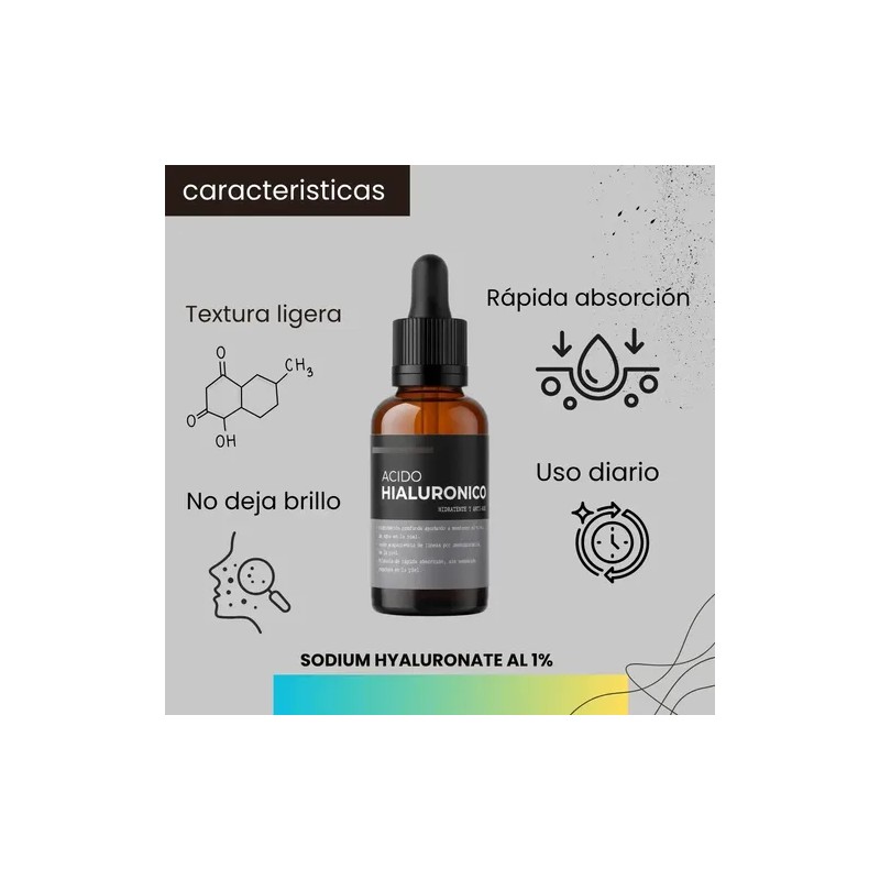30ml Sérum Facial Con Ácido Hialurónico Al 1% Hidratación