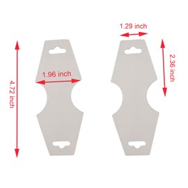 Ruwado 50 Pcs Hair Ties Display Cards Blank Price Tags with Hole Hanging Accessories for Bracelets DIY Jewelry Making Packaging Keychain Ring Hairband Chokers Anklets Badge (White)