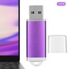USB Flash Drive Transparent Cover Purple Portable Storage Memory Stick