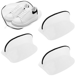 SOUJAP 4 PCS 42 cm Laundry Shoe Bag, White Laundry Shoe Bag, Laundry Shoe Bags for Washing Machine