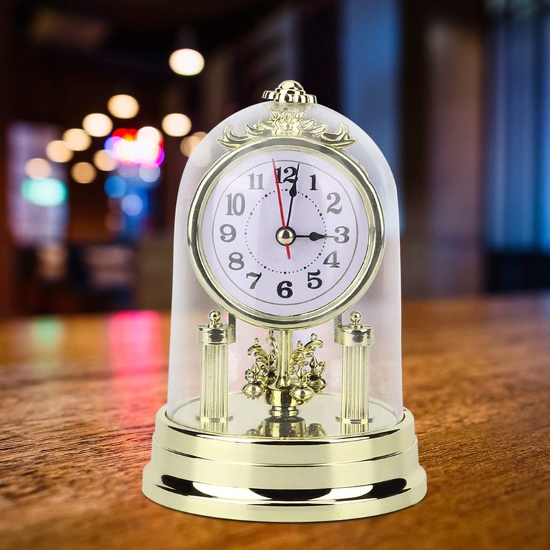 KIMISS Table Clock European Retro Style Living Room Clock Antique