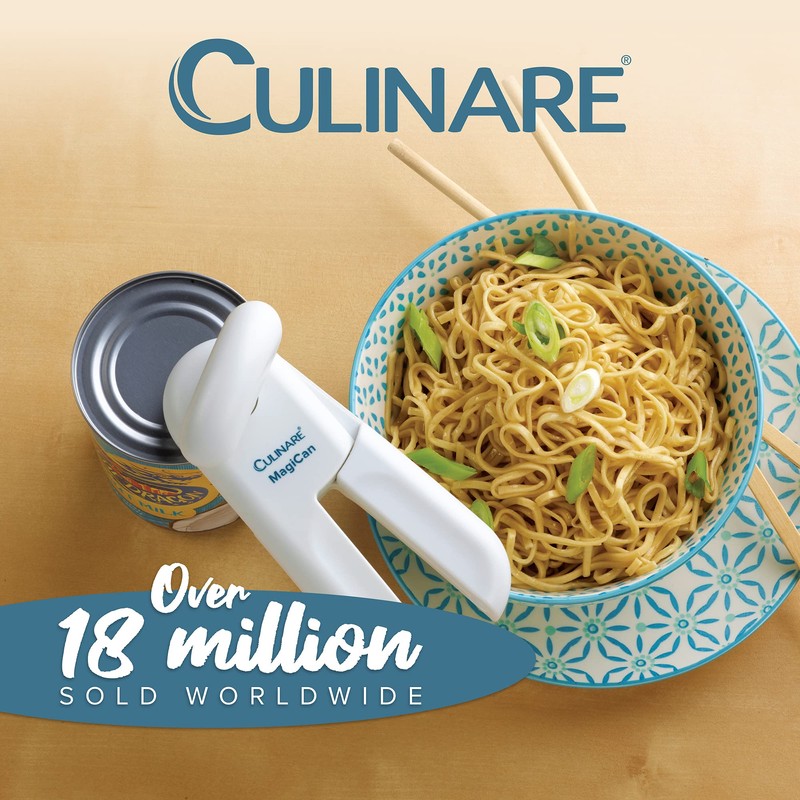 Culinare C10015 MagiCan Tin Opener White Plastic/Stainless Steel Manual Can
