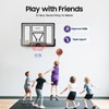 DYRABREST Wall Mounted Basketball Hoop, Heavy-Duty Backboard with Spring Rim