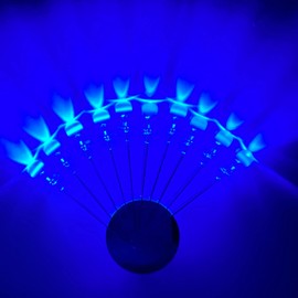 WOTOFULIN 5mm Blue LED Diode Lights 100pcs DC 3V 20mA Round Clear Lens Electronics Components Light Emitting Diodes LED Light Bulbs