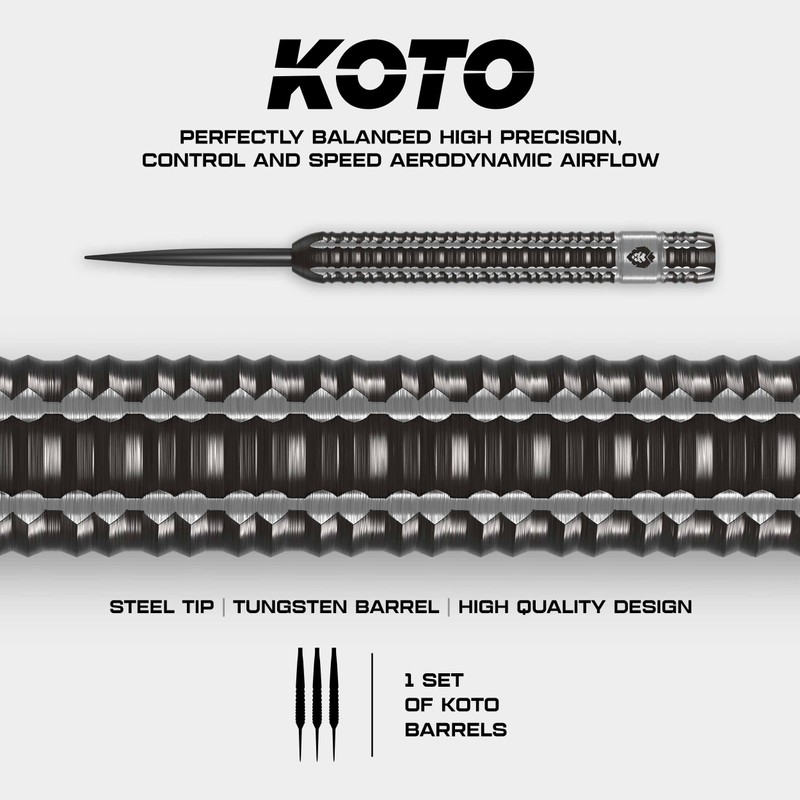 KOTO - Black Crown 90% Darts 30 Gram, Black &