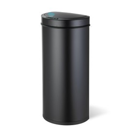Home Zone Living 16 Gallon Automatic Trash Can with Motion Sensor Technology and Smooth Soft Closing Lid, 60 Liter Capacity, Black