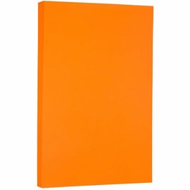 LUXPaper 8.5" x 14" Paper | Legal Size | Mandarin Orange | 80lb. Text | 1,000 Qty