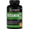 SENTA Go Organic Plant Based Organic Vitamin D3 Vitamin D3 + K2 Capsules, Vitamin K2-7 to Support Bone & Heart Health in Men & Women – 120 Capsules,
