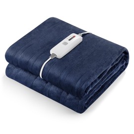 CURECURE Heated Electric Blanket Twin Size 62" x 84" Flannel Heated Blanket with 4 Hea...