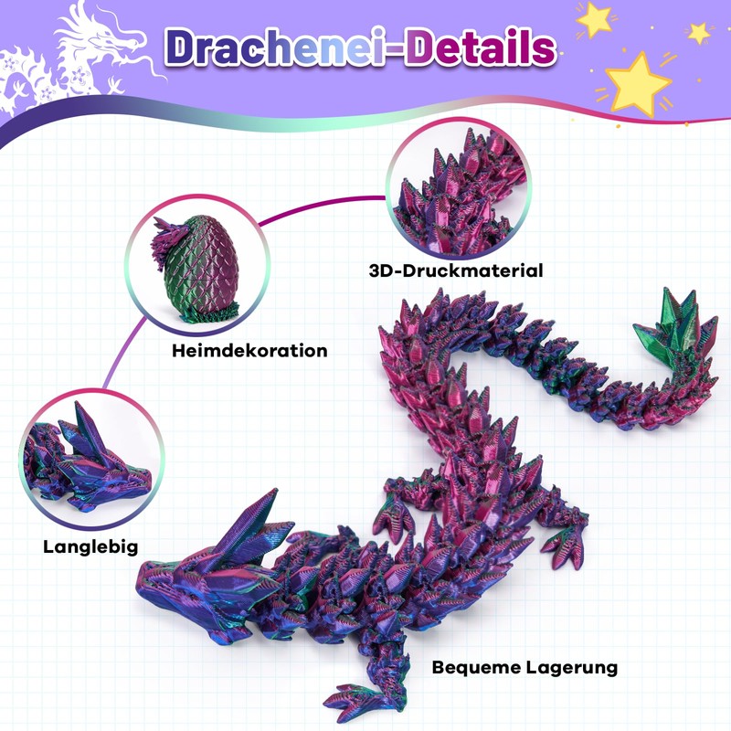 HIMS 3D Printed Dragon Eggs with Dragon Inside, Dragon Egg