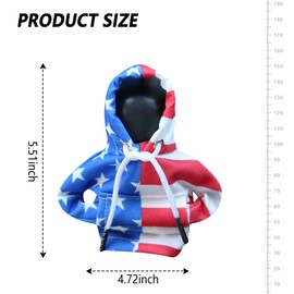 Car Gear Shift Cover with US Flag Design,Fashionable Gear Shift Hoodie for Shifter Knobs,Universal Car Interior Accessories Funny Car Shift Knob Cover for Car Truck SUV (Colorful/L+R)
