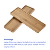 M METERXITY 2 Pack Planter Saucers - Bamboo Rectangular Flower