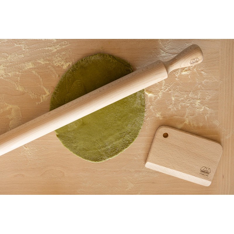 Marcato Wooden Dough Scraper with Side Hole | For Sharing