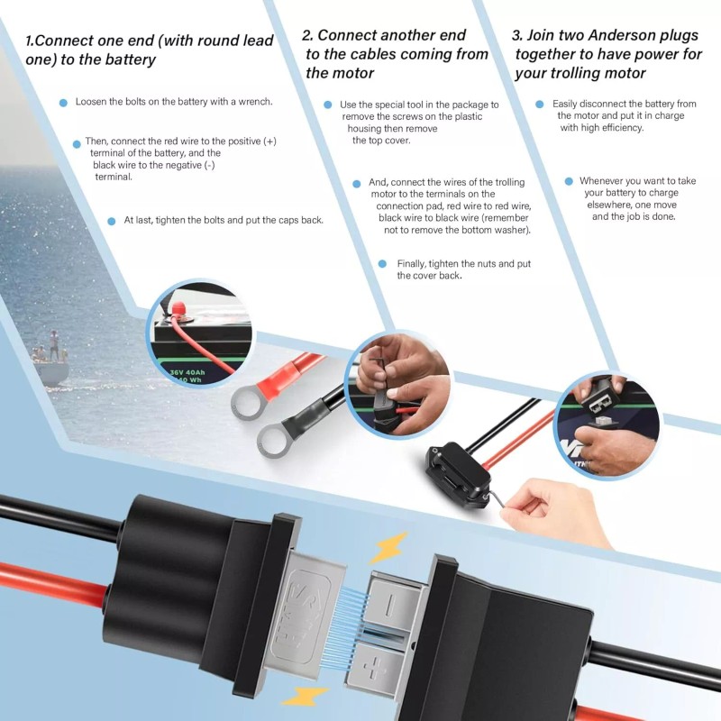 for Trolling Motor Newport NV X Kayak NK180 Battery Quick