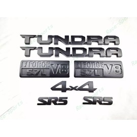 Toyota 7PC Matte Black Door Tundra SR5 5.7L I Force V8 Rear 4X4 EMBLEM Tundra 2014-2021