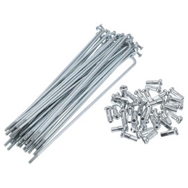 TUCKBOLD Bicycle Spokes Bike Wheel Spokes Silver Tone Nipple 1 Set 13G 127mm Length 45 Steel Galvanized