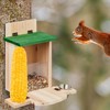 Relaxdays Squirrel Feeder Construction Kit, Wood, Squirrel Feeder with Corn