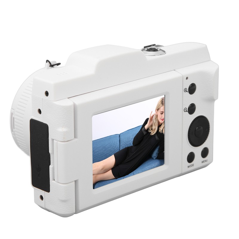 Digital Camera HD 16MP White Color Multi Axes Stabilization Smart
