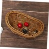 Ciieeo 1Pc Mini Decorative Basket Handmade Weaving Props for Easter