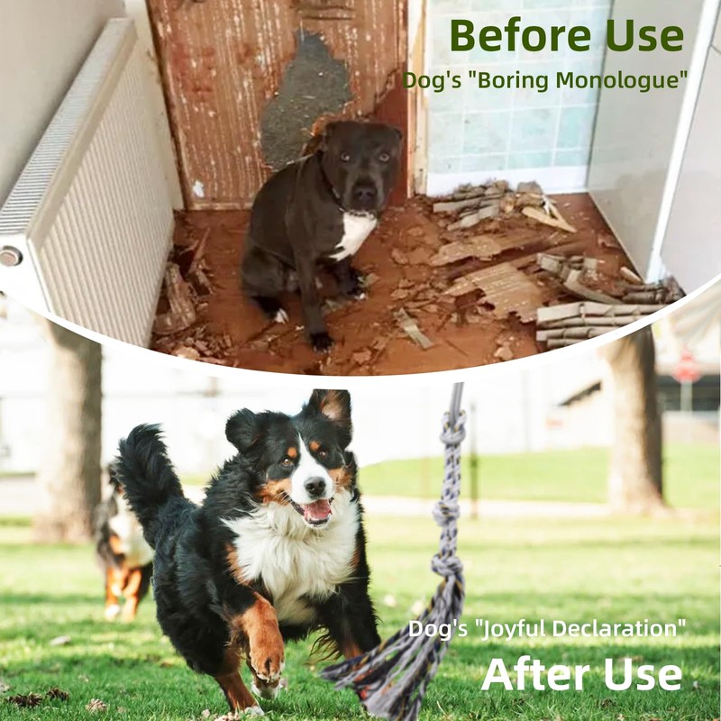 Flirt Pole for Dogs Interactive Dog Toys Durable Heavy Duty