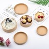 WANDIC Paper Mache Boxes - Set of 3 Round Kraft