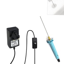 ieron Hot Wire Cutter, 10cm Styrofoam Cutting Pen 6V 3A Hot Wire Pen, Foam Cutter for Amateur DIY, Art Making, Foam-UK