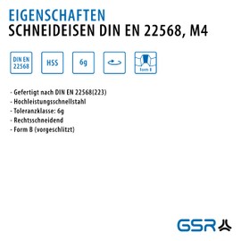 Threading Die Metric DIN EN 22568 HSS M4 x 0.7 Cutting Wheel Right-Hand Thread Ground