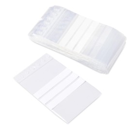 Pakico 25 Plastic Bags 23 x 32 cm Clear Resealable with Labels Zip Bags Thick Sealing Bags Food Bags Spices Nuts Coffee Hebrata Ziplock Bags