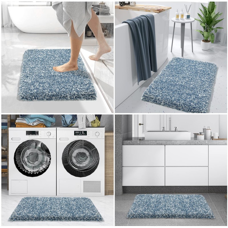 Yimobra Fluffy Plush Bath Mat, Super Shaggy Soft Comfortable Non