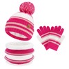 Kids Toddler Winter Hat Gloves Infinity Scarf Set Warm Beanie