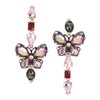 Betsey Johnson Butterfly Mismatch Linear Earrings
