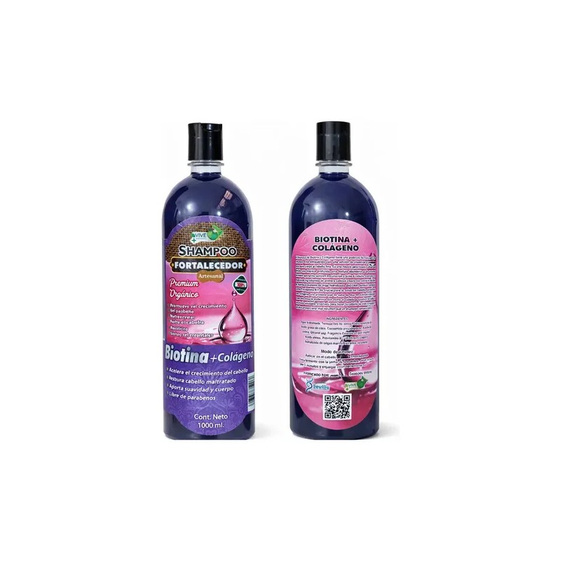 Shampoo Biotina Colágeno Fortalecedor Cabello Crecimiento 1l