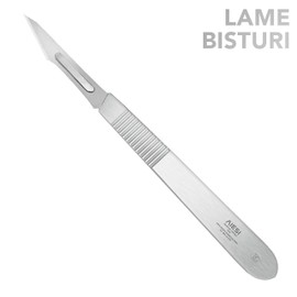 AIESI® Scalpel Handle (Scalpel Holder) Stainless Steel for Scalpel Blades No. 3# 10 Year Italian Guarantee