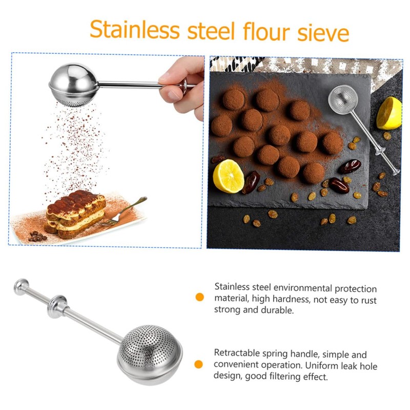 Ciieeo 1 Set Retractable Stainless Steel Tea Infuser Spice Filter
