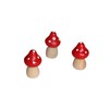Pack of 12 Toadstools 2.2 cm Wooden Toadstool Lucky Charm