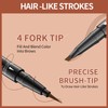 JIAYUTONG 4-Fork Tip Microblading Eyebrow Pen - 2-in-1 Waterproof Eyebrow
