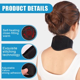 XOXVURI Self-Heating Neck Brace, Heated Neck Support, Neck Warmer, Magnetic Therapy Neck Support, Winter Neck Protection, Neck Brace, Heat Protection, Neck Heating Cushion, Neck Pain, 7 Magnets
